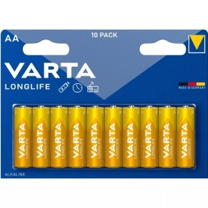 Varta, Varta Longlife - AA Batterie (Gelb/Blau), VARTA Batterie 4106101461 Longlife, AA/LR06, 10 Stück