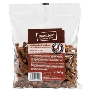 Chewies, 8 x 200 g Chewies Knöchelchen Kausnacks + Snackbeutel gratis! - Geflügelknöchelchen, Chewies Goodies 200 g - Geflügel 200 g