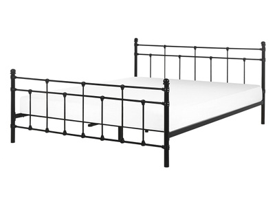 Beliani, Bett mit Lattenrost aus Metall Retro LYNX Bett mit Lattenrost aus Metall Retro LYNX