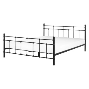 Beliani, Bett mit Lattenrost aus Metall Retro LYNX Bett mit Lattenrost aus Metall Retro LYNX