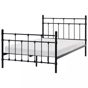Beliani, Beliani - Bett mit Lattenrost aus Stahl LYNX, 120X200CM, Schwarz