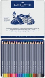 Faber-Castell, Faber-Castell Aquarellfarbstifte, Faber-Castell Goldfaber Aquarellstift, 114624, (24er Metalletui)
