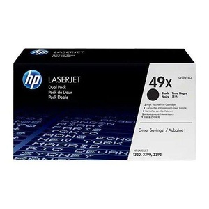 Hp, 2 Original Tonerpatronen schwarz Canon, HP No. 49X, Q5949XD, HP HP 49XD Tonerkassette schwarz passend für: LaserJet 1320;LaserJet 1320 Series;LaserJet 1320N;LaserJet 1320NW;LaserJet 1320TN;LaserJet 3390;LaserJet 3392