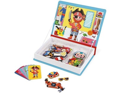 Janod, Janod Magnetbuch KOSTÜME FÜR JUNGEN 44-teilig, Janod - Magnetbuch Kostüme für Jungen, Multicolor