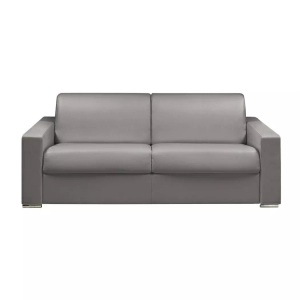 LINEA SOFA, LINEA SOFA - Schlafsofa mit Matratze 4-Sitzer Kunstleder - Grau - Liegefläche mit Lattenrost: 160 cm - Matratzenhöhe: 18 cm mit Memory Schaum - CALITO, One Size, LINEA SOFA - Schlafsofa mit Matratze 4-Sitzer Kunstleder - Grau - Liegefläche mit Lattenrost: 160 cm - Matratzenhöhe: 18 cm mit Memory Schaum - CALITO, One Size