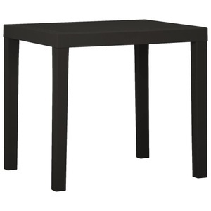 vidaXL, vidaXL Gartentisch Anthrazit 79x65x72 cm Kunststoff, vidaXL Gartentisch Anthrazit 79x65x72 cm Kunststoff