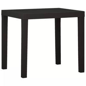 vidaXL, vidaXL Gartentisch Anthrazit 79x65x72 cm Kunststoff, vidaXL Gartentisch Anthrazit 79x65x72 cm Kunststoff