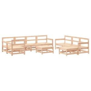vidaXL, vidaXL 10-tlg. Garten-Lounge-Set Massivholz Kiefer, 