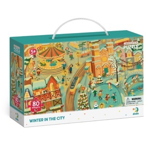 DoDo, dodo Beobachtungspuzzle Stadt im Winter 80 Teile, 5J+, 