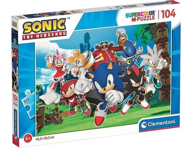 Clementoni, Puzzle Sonic The Hedgehog (104Teile), 