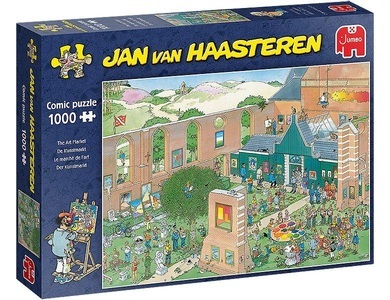 JUMBO, Jumbo Puzzle Der Kunstmarkt, Jumbo Spiele - Jan van Haasteren - Kunstmarkt, 1000 Teile