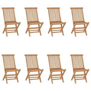 vidaXL, vidaXL Klappbare Gartenstühle 8 Stk. Massivholz Teak, 