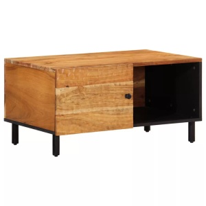 vidaXL, vidaXL Couchtisch 80x50x40 cm Massivholz Akazie, VidaXL - Couchtisch akazienholz, One Size, Braun