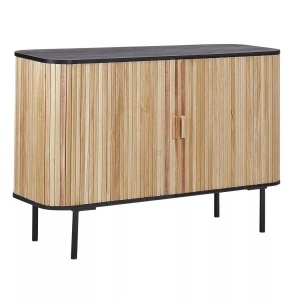 Beliani, Sideboard aus Paulownia-Holz Modern LINDON Sideboard aus Paulownia-Holz Modern LINDON, Beliani - Schrank aus Paulownia-Holz Modern LINDON, One Size, Light Beige
