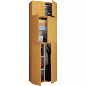 VCM, Holz Besenschrank Staubsauger Putzschrank Haushaltsschrank Drehtüren Lona A Holz Besenschrank Staubsauger Putzschrank Haushaltsschrank Drehtüren Lona A, VCM - Holz Besenschrank Staubsauger Putzschrank Haushaltsschrank Drehtüren Lona A, 70 CM, Buche