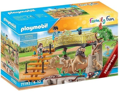 PLAYMOBIL, Playmobil® Konstruktions-Spielset »Löwen im Freigehege (71192), Family Fun«, (58 St.), Made in Germany, Playmobil® Konstruktions-Spielset »Löwen im Freigehege (71192), Family Fun«, (58 St.), Made in Germany