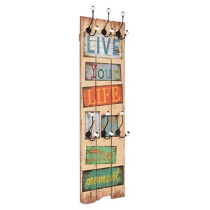 Diverse Hardware, Wandgarderobe mit 6 Haken 120 x 40 cm 