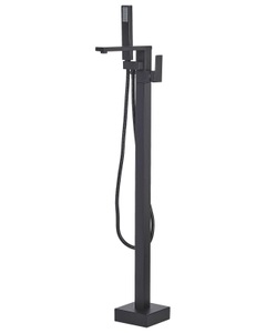 Beliani, Beliani Wannenarmatur freistehend matt schwarz DELLA Badewannenarmatur, Beliani - Freistehende Badewannenarmatur aus Kunststoff Modern DELLA, One Size, Schwarz