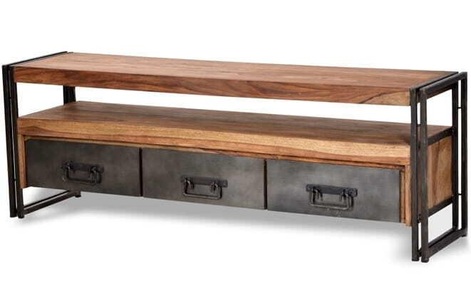 mutoni living, TV-Lowboard Natural Factory natur antikschwarz 160, TV-Lowboard Kuba Vintage natur 160