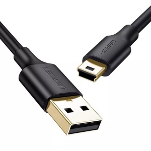 Ugreen, Ugreen - (3m) USB A auf Mini USB Kabel für GoPro / PS3 Controller / MP3 Player - Schwarz