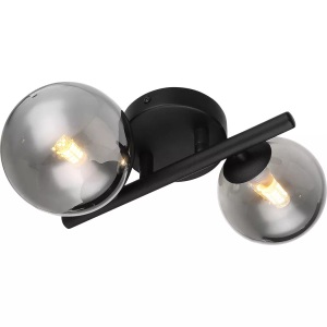 mutoni light, Wandleuchte Riha Metall schwarz matt 2xG9 LED, Wandleuchte Riha Metall schwarz matt 2xG9 LED