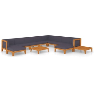 vidaXL, vidaXL 12-tlg. Garten-Lounge-Set mit Kissen Akazie Massivholz, vidaXL 12-tlg. Garten-Lounge-Set mit Kissen Akazie Massivholz