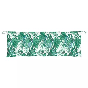 vidaXL, vidaXL Gartenbank-Auflage Blattmuster 150x50x7 cm Oxford-Gewebe