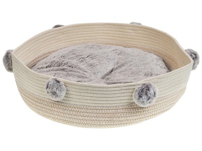 Beliani, Accessoires Aus Baumwolle Skandinavisch Ortaca Unisex 45cm, Beliani - Tierbett aus Baumwolle Skandinavisch ORTACA, 45cm, Baumnuss