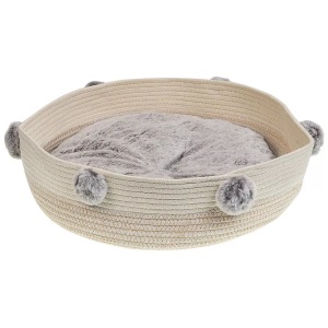 Beliani, Accessoires Aus Baumwolle Skandinavisch Ortaca Unisex 45cm, Beliani - Tierbett aus Baumwolle Skandinavisch ORTACA, 45cm, Baumnuss