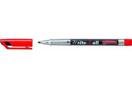 Stabilo, STABILO Write-4-all permanent M 146/40 rot, Stabilo Write-4-all-Pen, Permanentmarker, M, rot, 146/40