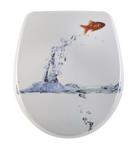Diaqua, DIAQUA WC-Sitz JUMPING FISH, diaqua® WC-Sitz »Nice Jumping fish Absenkautomatik, Weiss«