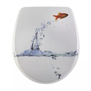 Diaqua, DIAQUA WC-Sitz JUMPING FISH, diaqua® WC-Sitz »Nice Jumping fish Absenkautomatik, Weiss«