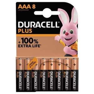 Duracell, Duracell Plus-AAA K8 Micro (AAA)-Batterie Alkali-Mangan 1.5 V 8 St., Duracell-Batterien Plus 100 AAA 1,5 V 8 Stück