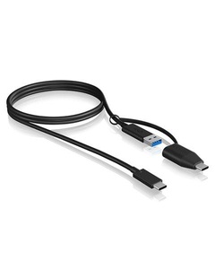 ICY BOX, Kabel IB-CB034, USB-C > USB-A + USB-C, ICY BOX USB-Kabel IB-CB034 USB C - USB A 1 m
