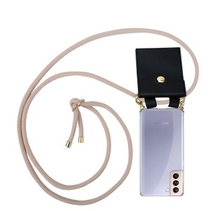 Cadorabo, Handy Kette für Samsung Galaxy S21 PLUS Silikon mit Gold Ringen, 