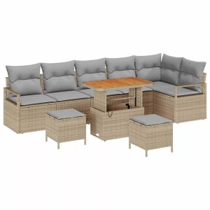 vidaXL, VidaXL - Garten-sofa-set poly-rattan, One Size, Beige