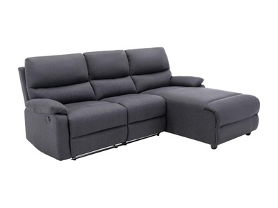 Vente-unique, Ecksofa Relaxsofa elektrisch - Stoff - Ecke Rechts - Anthrazit - LUNANO Ecksofa Relaxsofa elektrisch - Stoff - Ecke Rechts - Anthrazit - LUNANO