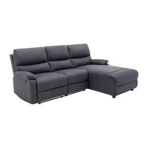 Vente-unique, Ecksofa Relaxsofa elektrisch - Stoff - Ecke Rechts - Anthrazit - LUNANO Ecksofa Relaxsofa elektrisch - Stoff - Ecke Rechts - Anthrazit - LUNANO