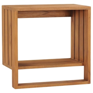 vidaXL, vidaXL Handtuchregal zur Wandmontage 35×20×35 cm Teak Massivholz, vidaXL Handtuchregal zur Wandmontage 35×20×35 cm Teak Massivholz