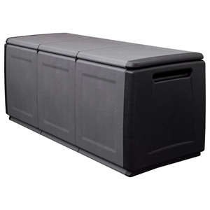 vidaXL, vidaXL Garten Aufbewahrungsbox 138x53x57 cm 330 L Dunkelgrau Schwarz, vidaXL Garten Aufbewahrungsbox 138x53x57 cm 330 L Dunkelgrau Schwarz