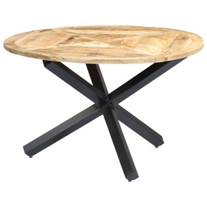 vidaXL, vidaXL Esstisch Rund 120×76 cm Mango Massivholz, vidaXL Esstisch Rund 120×76 cm Mango Massivholz