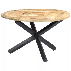 vidaXL, vidaXL Esstisch Rund 120×76 cm Mango Massivholz, vidaXL Esstisch Rund 120×76 cm Mango Massivholz