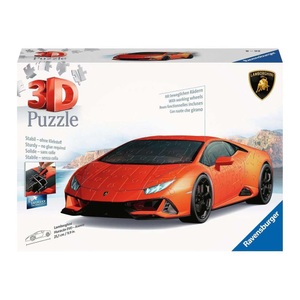 Ravensburger, 3D Puzzle Lamborghini Huracán EVO - Arancio, 3D Puzzle Lamborghini Huracán EVO - Arancio