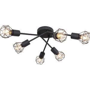 mutoni light, Deckenleuchte Xara I Metall schwarz 6xE14, Deckenleuchte Xara I Metall schwarz 6xE14
