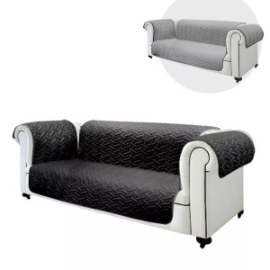 Starlyf, Starlyf Sofa Cover Sessel-/ Sofabezug schwarz-grau, Starlyf - Sofa Cover - Wendbarer Sofaschutzbezug, 3P, Schwarz