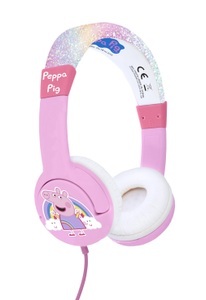 OTL Technologies, OTL Technologies - 3.5mm Kinder Kopfhörer On-Ear 85dB Begrenzte Lautstärke (PP0776) Grössenverstellbar - Peppa Pig Rainbow Peppa, OTL On-Ear-Kopfhörer Peppa Glitter Rainbow Rosa