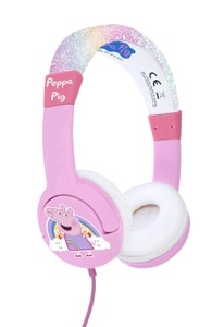 OTL Technologies, OTL Technologies - 3.5mm Kinder Kopfhörer On-Ear 85dB Begrenzte Lautstärke (PP0776) Grössenverstellbar - Peppa Pig Rainbow Peppa, OTL On Ear Kopfhörer Peppa Glitter Rainbow Rosa ? Over Bluetooth oder