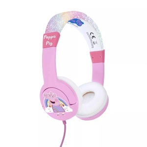 OTL Technologies, OTL Technologies - 3.5mm Kinder Kopfhörer On-Ear 85dB Begrenzte Lautstärke (PP0776) Grössenverstellbar - Peppa Pig Rainbow Peppa, OTL On-Ear-Kopfhörer Peppa Glitter Rainbow Rosa