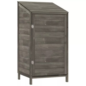 vidaXL, vidaXL Geräteschuppen Anthrazit 55x52x112 cm Massivholz Tanne, vidaXL Geräteschuppen Anthrazit 55x52x112 cm Massivholz Tanne