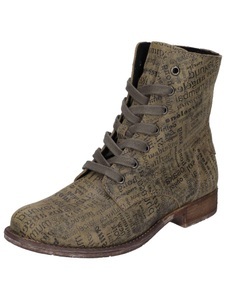 Josef Seibel, Josef Seibel Schnürboots »SIENNA 82«, mit modischem Zeitungsprint, 